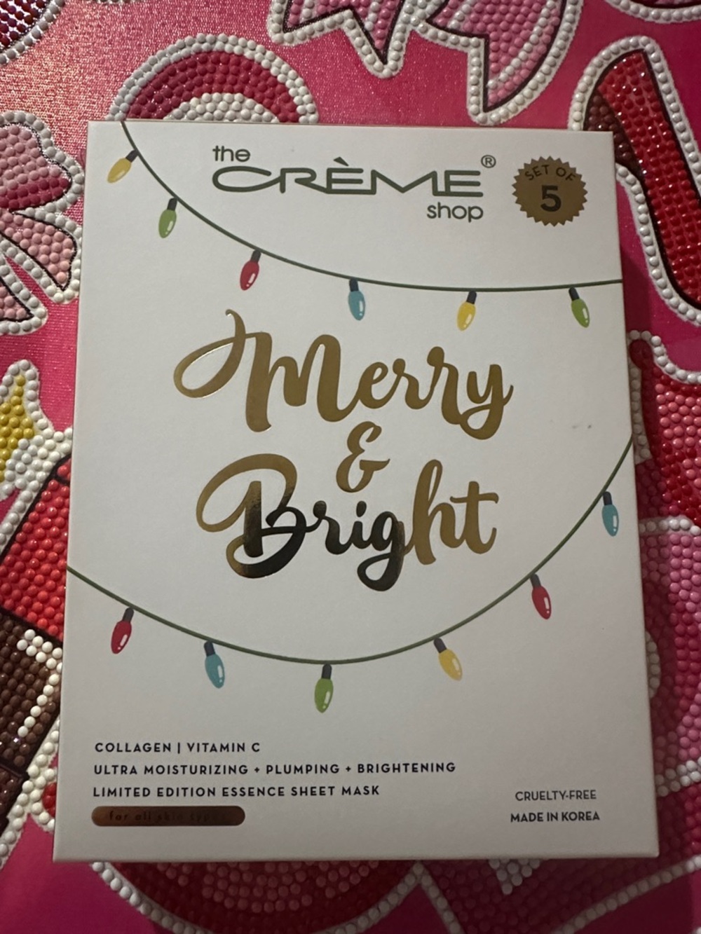 The Crème Shop Merry & Bright Sheet Mask set (5 pack)